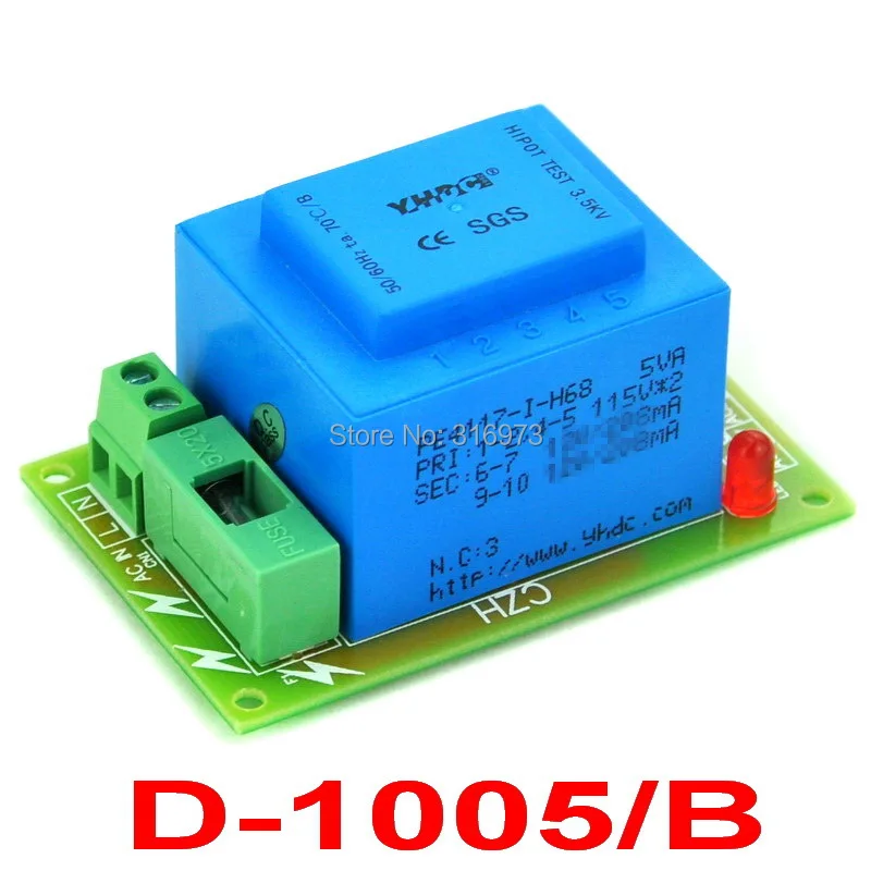 

Primary 115VAC, Secondary 15VAC, 5VA Power Transformer Module, D-1005/B, AC15V