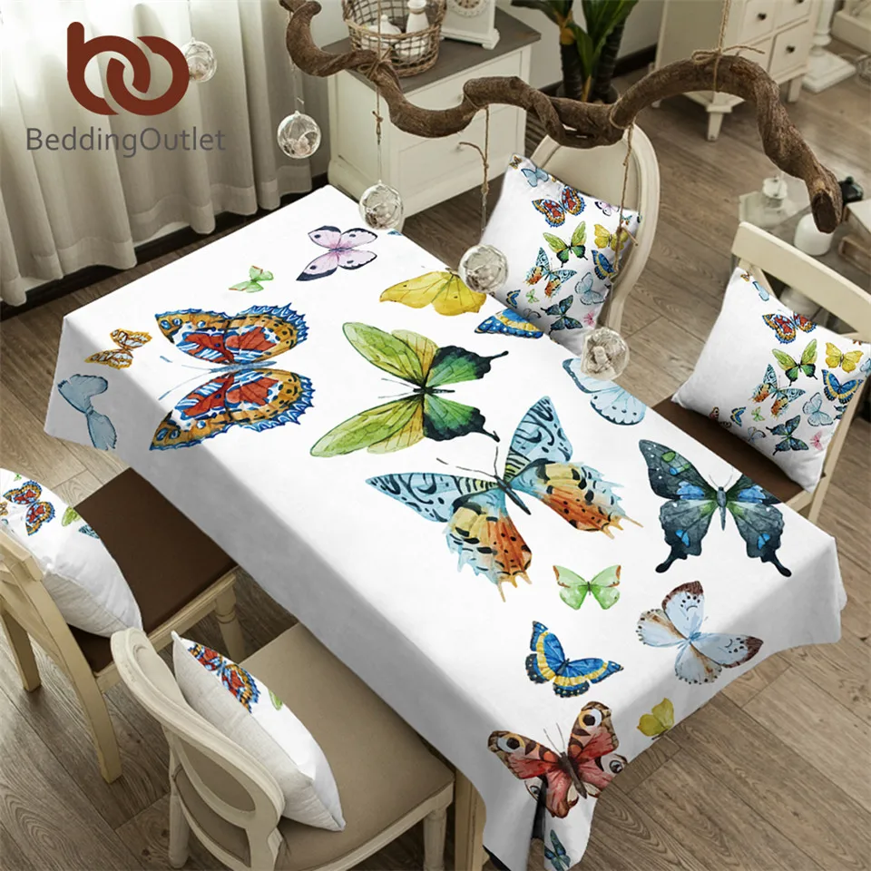 BeddingOutlet فراشة سماط للماء عشاء مفرش طاولة تحلق الفراشات الديكور الجدول غطاء الرعوية قابل للغسل BeddingOutlet فراشة سماط للماء عشاء مفرش طاولة تحلق الفراشات الديكور الجدول غطاء الرعوية قابل للغسل