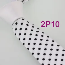 Yibei Coachella галстук белый Галстуки узкий контрастный узел с в черный горошек Gravatas masculinas узкие галстук жаккардовые