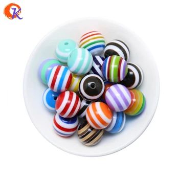 

Hot Sale Cordial Design 100pc/lot Handmade Mix Color 20mm Resin Striped Beads For Chunky Necklace And Bracelet CDWB-513032