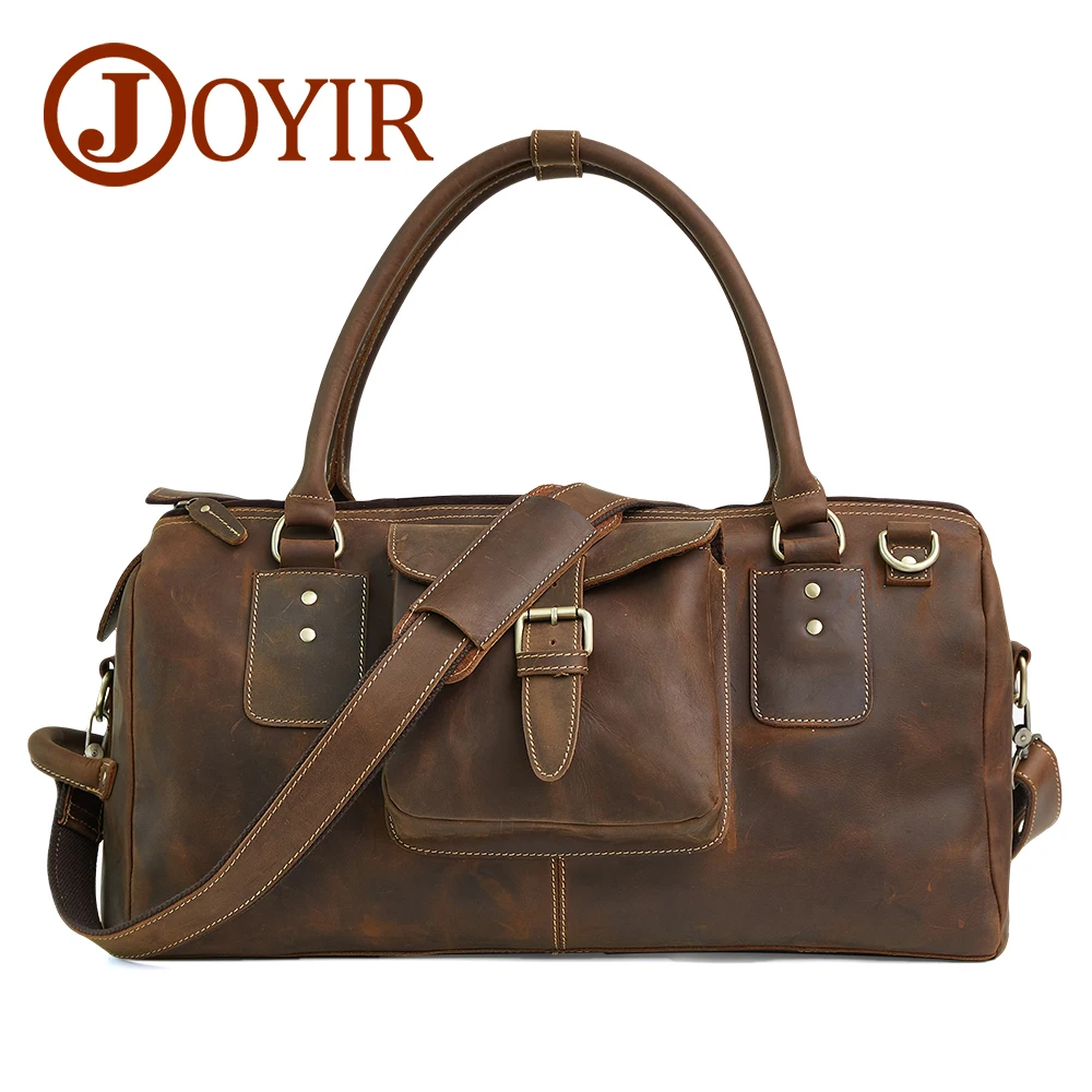 

JOYIR Designer Handbags High Quality Genuine Leather Travel Bag Men Travel Bags Vintage Luggage Large Duffle Bag Weekend Bag6333