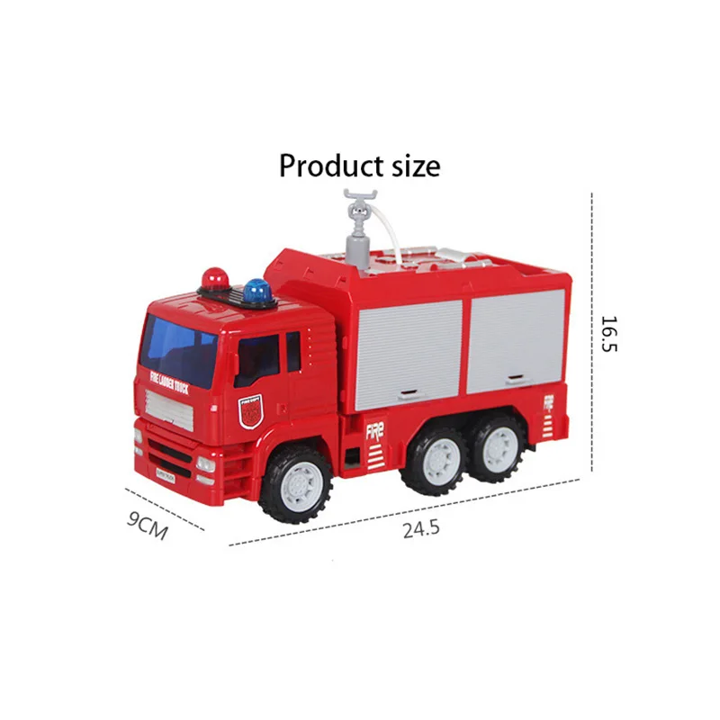 Брызг воды игрушка грузовик Firetruck высокая моделирования с пожарным огнем