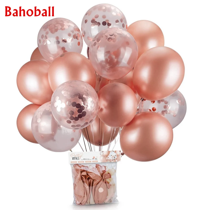 

Rose Gold Confetti Balloon Wedding Decoration Latex Balloons Helium Balloons Happy Birthday Party Decora Child Baby Shower Kids