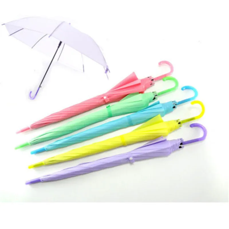 2018 Colorful Transparent Automatic Rain Umbrella Dome Wedding Party