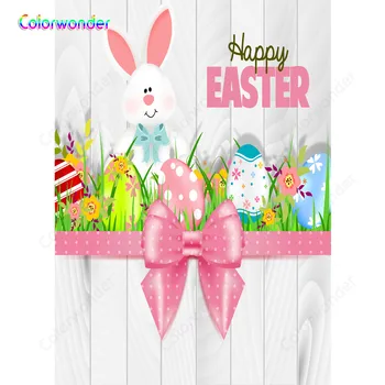 

Colorwonder Photography Background Easter Bunny Background Happy Birthday for home Baby shower Newborn Studio Photo Background