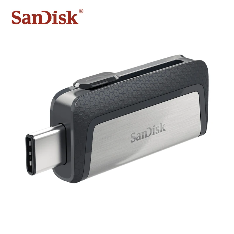 USB флеш-накопитель SanDisk type-C 128 ГБ USB 3,1 двойной интерфейс OTG флеш-накопитель 64 ГБ 32 ГБ ультра двойной накопитель скорость чтения до 130 м/с - Цвет: Белый