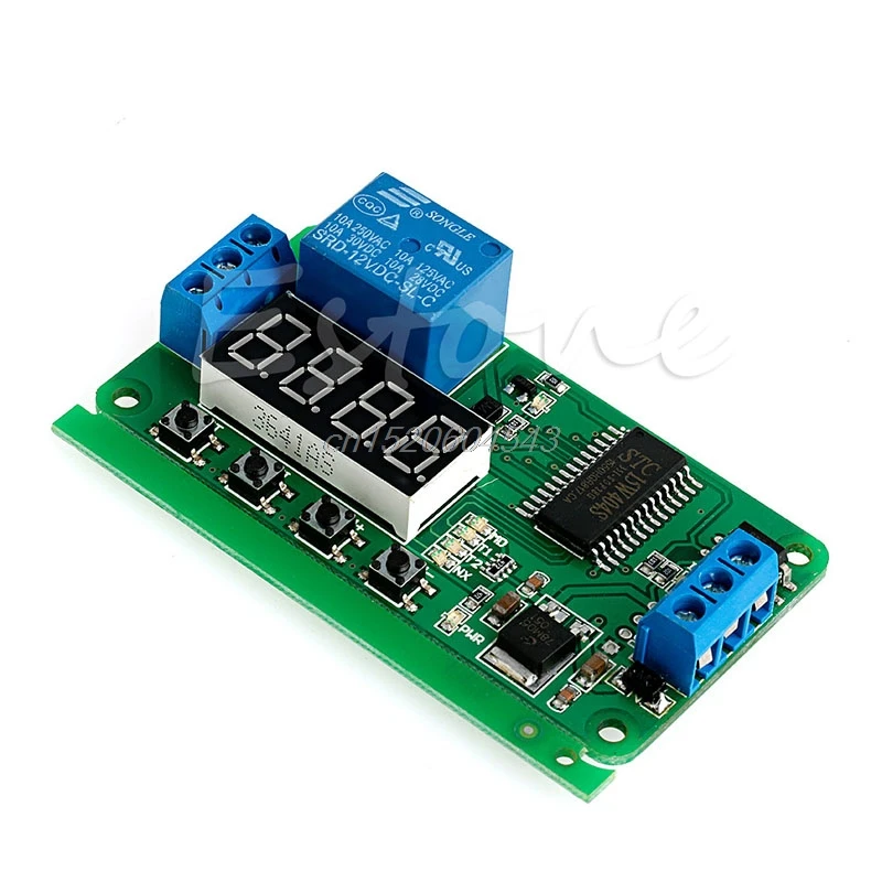 

DC 12V Multifunction Self-lock Relay PLC Cycle Timer Module Delay Time Switch R06 Drop Ship
