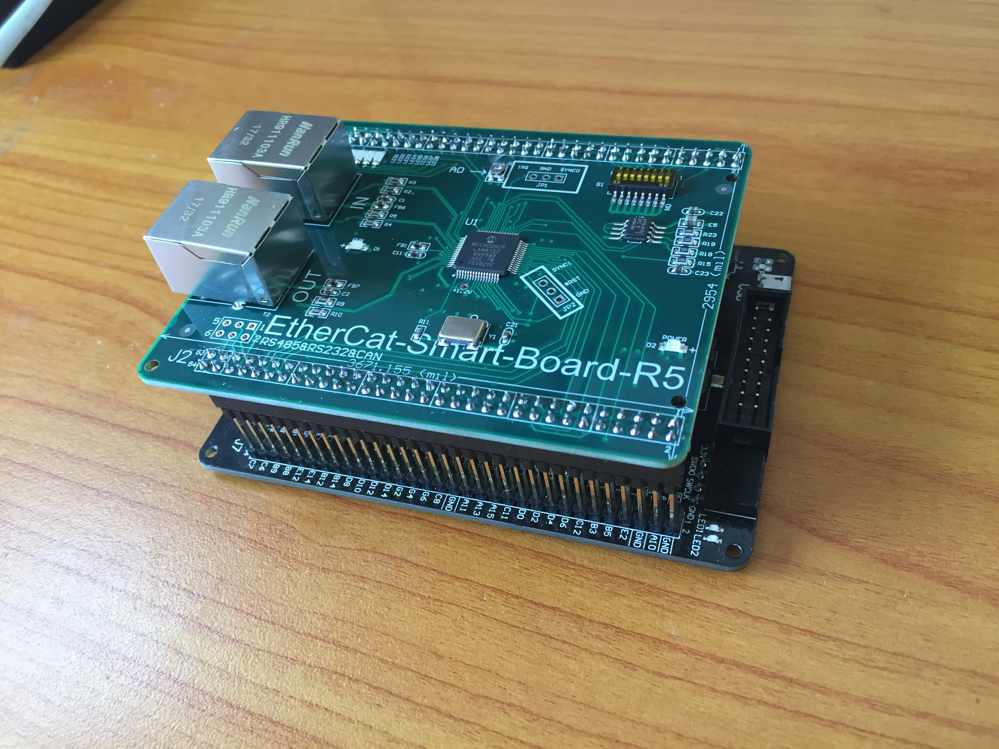 Смарт плата разработки EtherCat STM32F407 + LAN9252 обучающая пятая версия|Аксессуары для