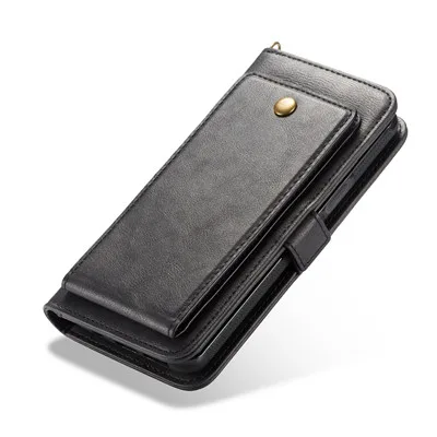 Роскошный кожаный магнитный флип-чехол в стиле ретро для samsung Galaxy S9 S8 Plus Note 8 9 - Цвет: Черный