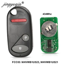 Jingyuqin – clé télécommande 2 + 1 boutons, entrée sans clé, pour Honda, 433Mhz, pour Civic 2001 -2005
