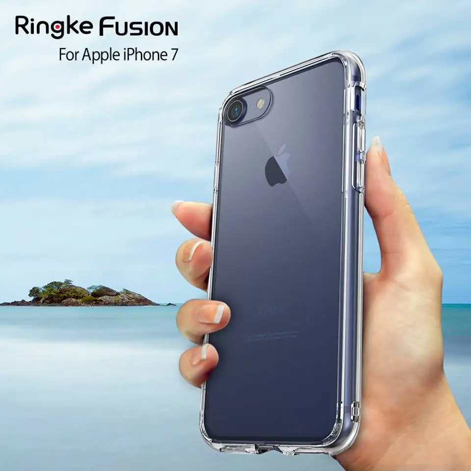 Чехол Ringke Fusion для iphone 8, чехол 7 Plus, прозрачный чехол из поликарбоната, мягкий чехол из ТПУ, гибридный чехол 8 Plus