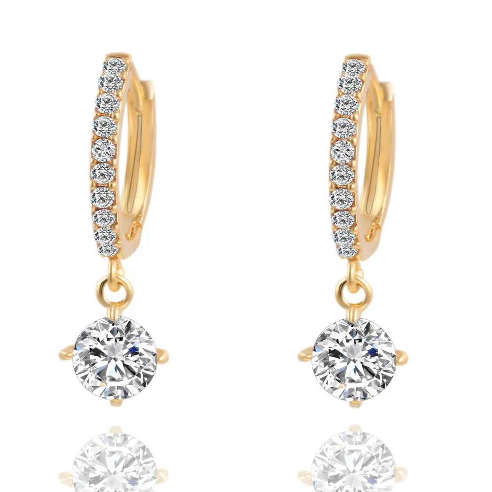 

Zerotime #P8 2019 NEW FASHION 1 Pair Women Crystal Rhinestone Round-shaped Ear Earrings elegant design gifts top Free Shipping