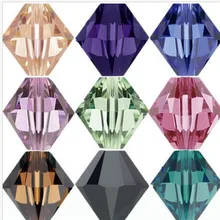 Todas as Cores & Mix de Cores 100 pcs 4mm Bicone Áustria Contas de Cristal charme Contas de Vidro Solto Spacer Bead para DIY Fazer Jóias