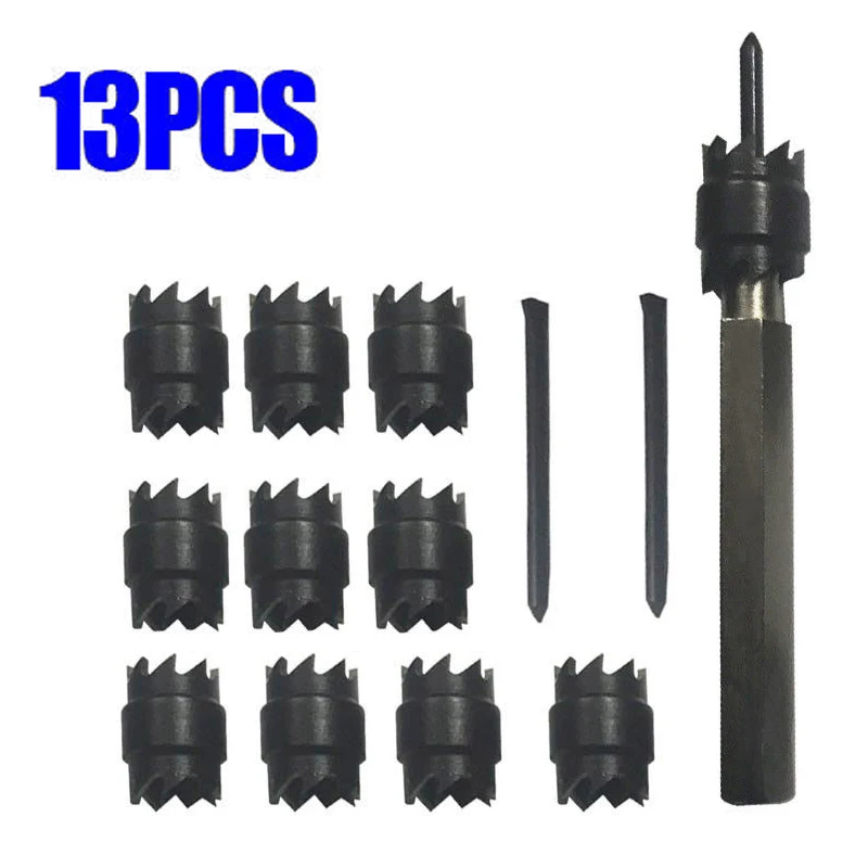 

Black 3/8 Sharp Double Sided Spot Weld Cutter Drill Cut Tool Kit Wear Resistant