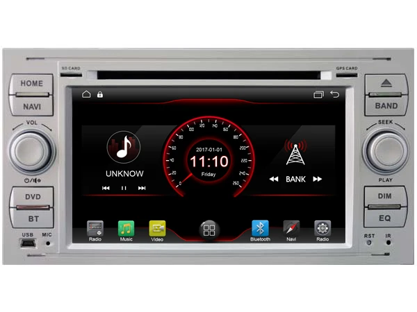 Clearance Navirider car dvd player multimedia autoradio android8.1 wifi gps navigation screen for Ford Focus/C-MAX/Fiesta/Fusion 1999-2008 3