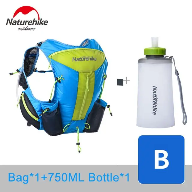 Naturehike рюкзаки для походов на открытом воздухе, легкие, для мужчин и женщин, марафонский рюкзак, плотно прилегающий, тактический рюкзак, сумка для бега, 12л - Цвет: B