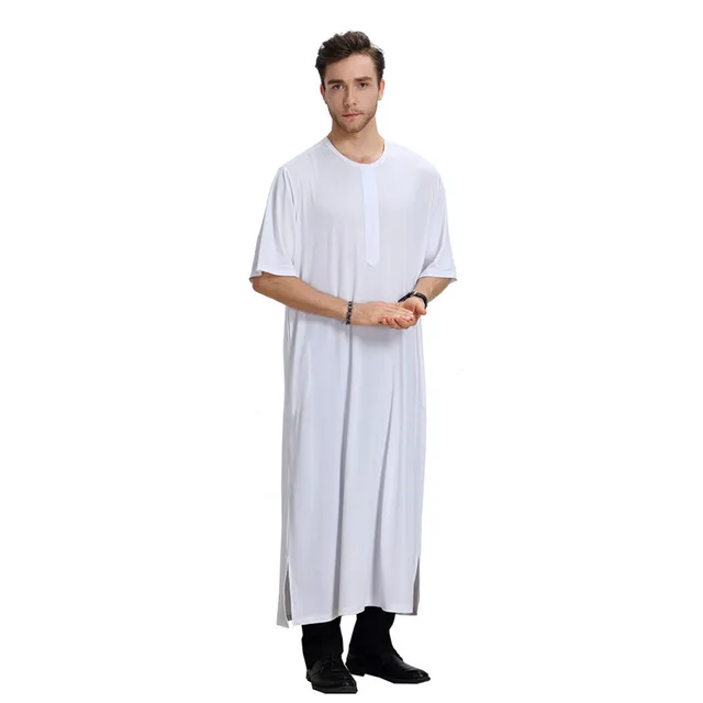 Arab Musulman Jubba Thobe Arabic Abaya Muslim Men Long Dress Arabe Saudi Arabia Pakistan Islamic Clothing Man Casual Clothes - Image 5