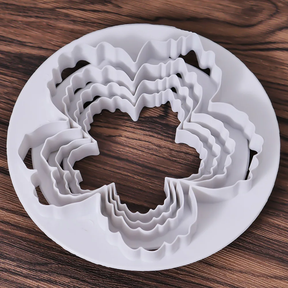 4Pcs Peony Flower Petal Shape Cutter Fondant Cake Sugar Paste Icing Cutting Tool
