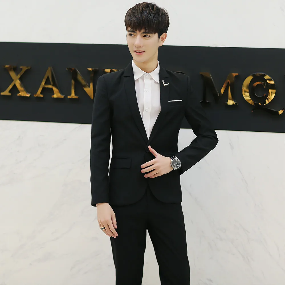 

Men's Autumn and Winter New England Fashion Casual Suit Korean Version of the Self-cultivation Wild Small Suit Male