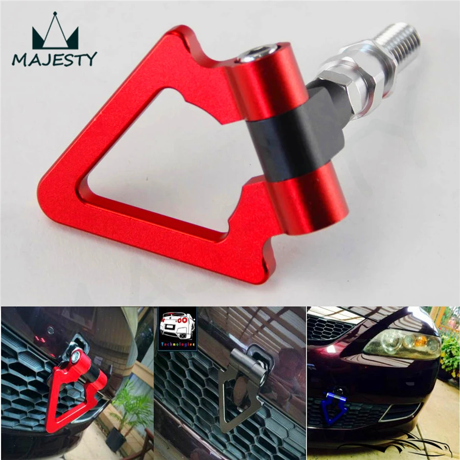 RED Aluminum Tow Hook Towing Hook Ring For BMW E82 E88 E90 E91 E92 E93