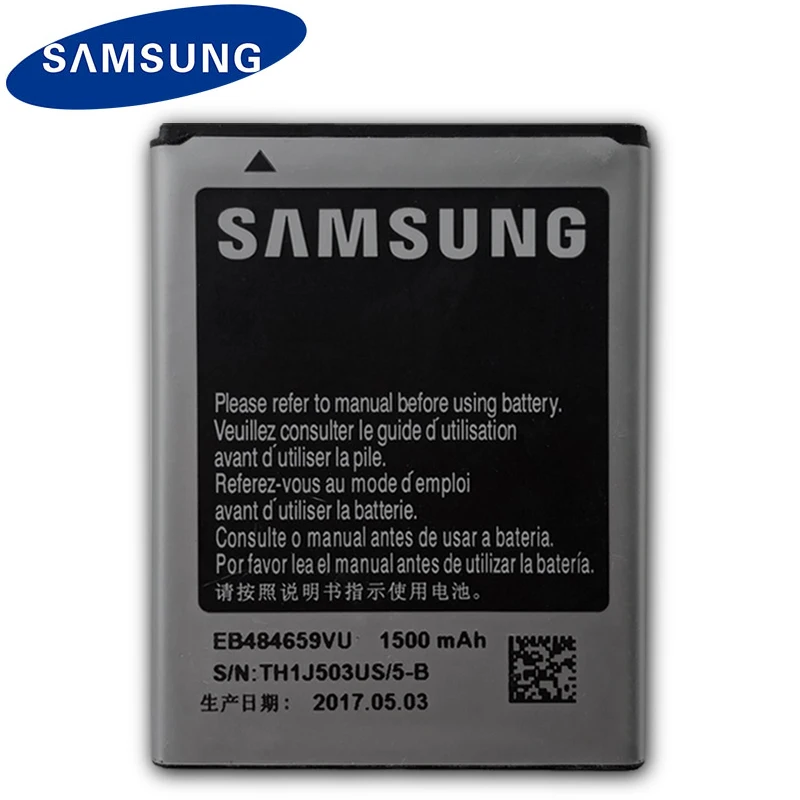 

SAMSUNG Original Mobile Phone Battery EB484659VU For Samsung GALAXY W T759 i8150 S8600 S5820 I8350 I519 X Cover S5690 1500mAh