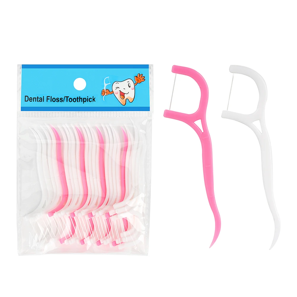 

50 Pcs Dental Floss Interdental Brush Teeth Stick Tooth Picks Dental Flosser Toothpicks Floss Pick Oral Hygiene Tooth Clean Wire
