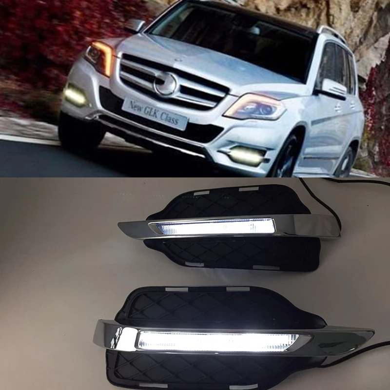 Car Flashing 1Pair LED DRL daytime running light For Mercedes Benz W204