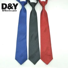 Новое поступление Классические 3 дюймовые широкие модные дизайнерские классические мужские вечерние галстуки в горошек из полиэстера
