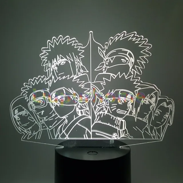 Naruto Team 7 LED Nightlight 3D Table Lamp