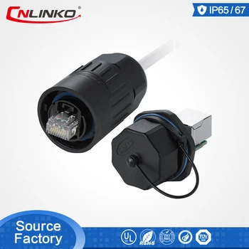 

RJ45 Panel Mount Socket Waterproof Connector Cat5e STP Waterproof Circular Connector For LED Wall And Led Display