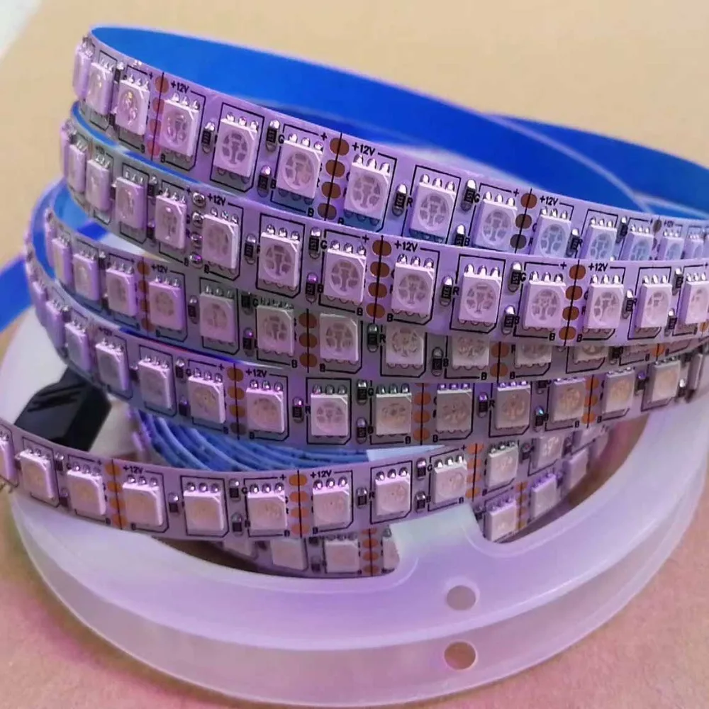 DHL высокая яркость 100 м/200 м DC12V/24 В 5050SMD RGB светодиодный светильник 120 светодиодный/м