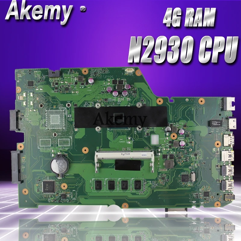 Akemy X751MA Laptop motherboard for ASUS X751MA X751M X751 Test original mainboard 4G RAM N2930 CPU