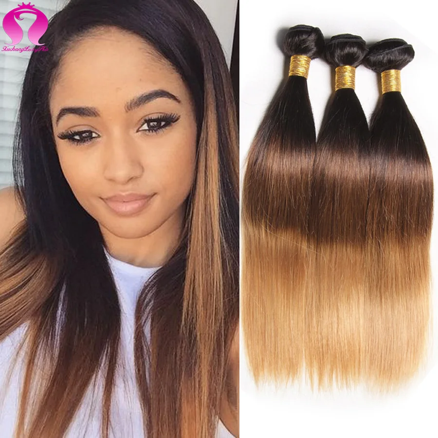 

8A Ombre 4 Bundles Straight Hair Mink Brazilian Virgin Hair Straight Wet And Wavy Human Hair Cheap Honey Blonde Brazilian Hair