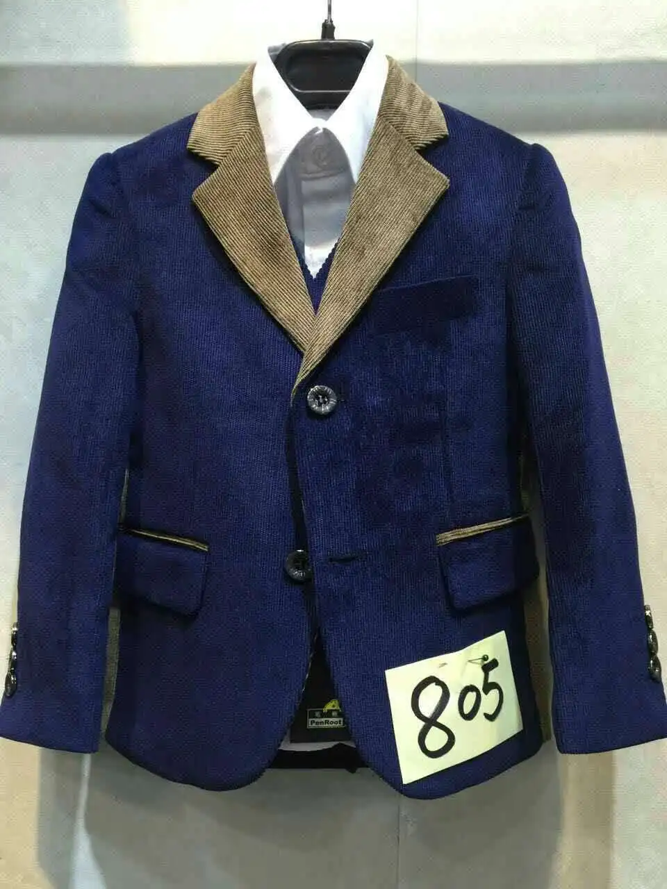 Boys Blue suit Kids Clothes Blazer Vest and Pant 3PCS