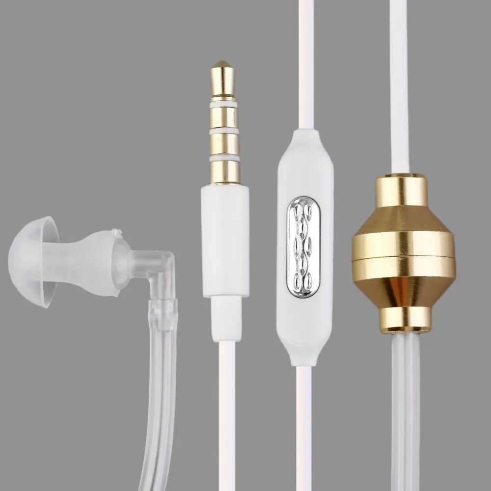 

Single Stereo Secret Service Air Tube 3.5mm Anti Radiation Mobile Phone earphone  With Air Pipe KY-011