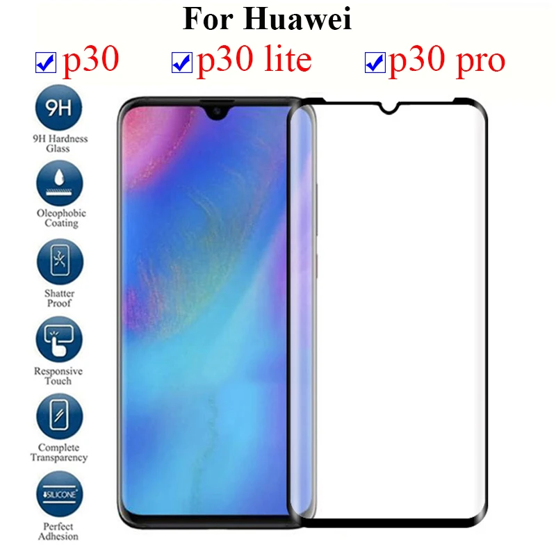 3D защитная пленка из закаленного стекла с полным на huawei p30 lite pro защитный глас p30lite