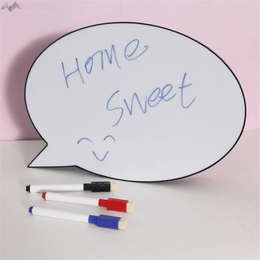 

LFH Creative Fashion LED Message Handwriting DIY Night Lights Letter Table Lamps Box Oval-shaped Writing Board Add Pen&Eraser