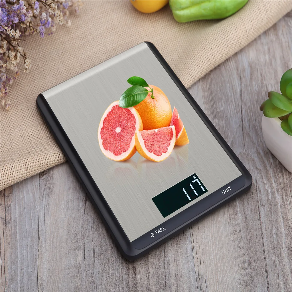 

10kg/1g Electronic Kitchen Scales Digital Food Scale Stainless Steel Weight Scale High Precision Measuring Tools