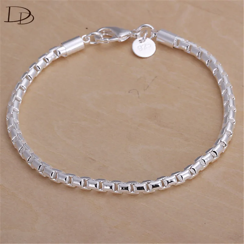 white 585 gold color chain bracelet snake lattice charm bracelet