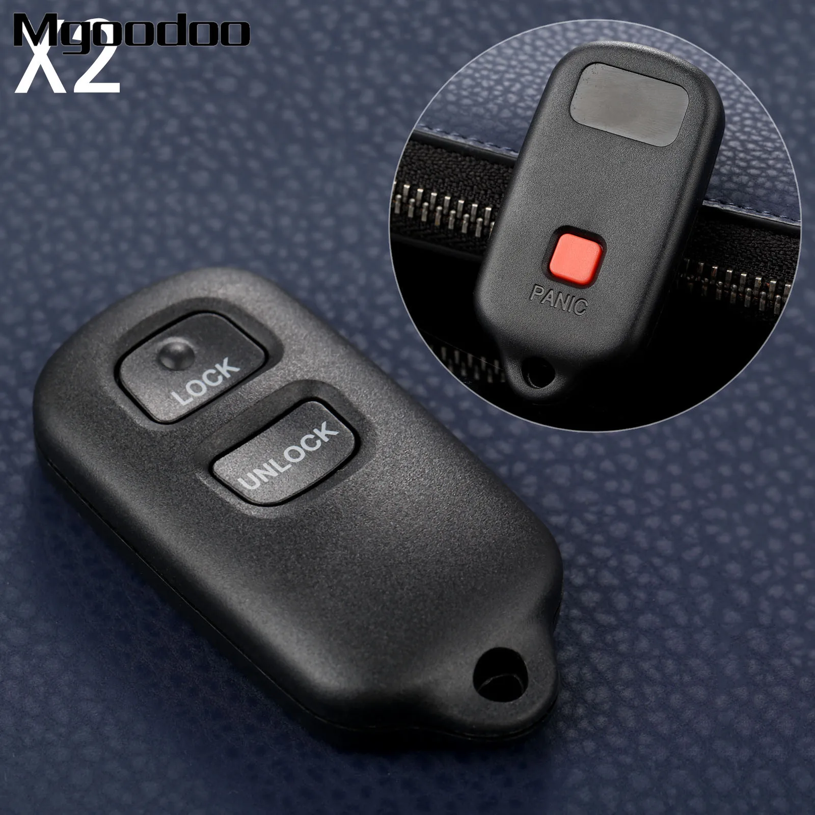 2pcs Remote Car Key Fob Shell 2 Buttons Hyq12bbx For Toyota Fj