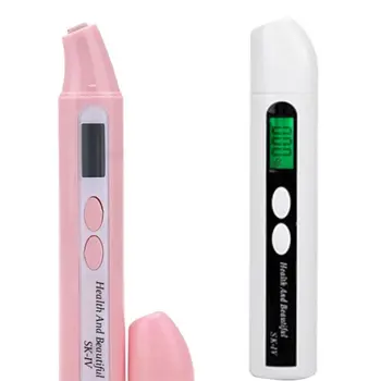 

Women LCD Digital Skin Moisture Meter Tester Moisture Oil Content Analyzer Battery Operated Monitor Hydrating Face Care Detector
