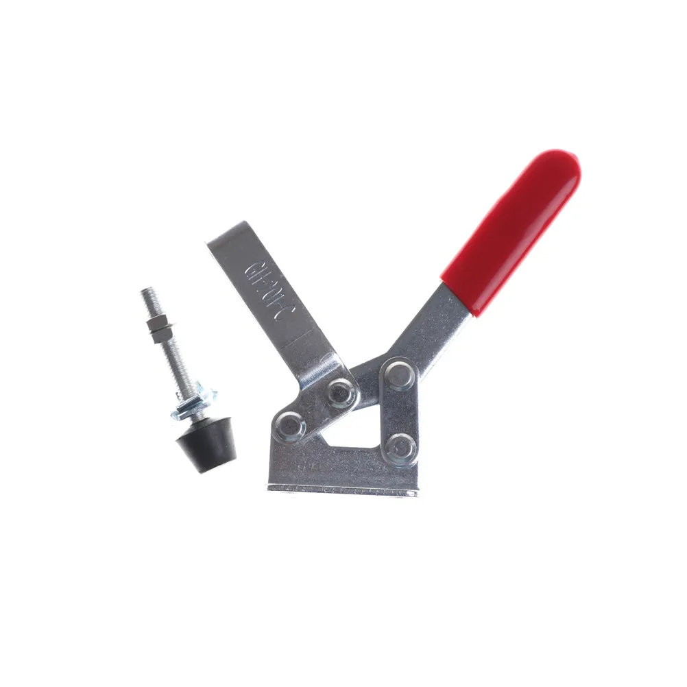 1PCS 100KG 220LB Vertical Type Toggle Clamp Rod Vertical Welding Clamps Support Holding Capacity Metal Clamping Clamp