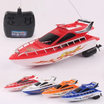 

Electric remote mini remote control boat plastic four-way remote control racing speedboat children summer water toys