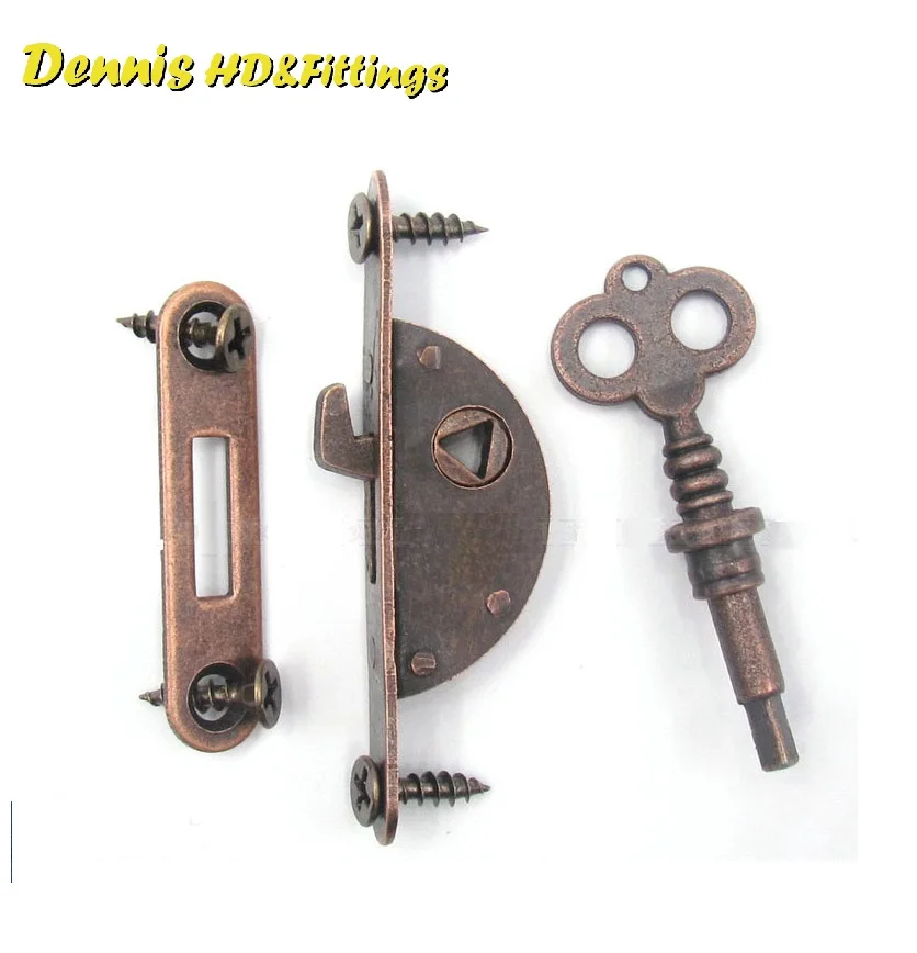 Premintehdw Classic Vintage Furniture Cupboard Lock Locks Red