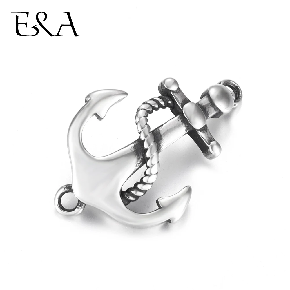 

Stainless Steel Curved Anchor Connector 1/1 Loop DIY Bracelet Hooks Charms Findings Jewelry Making Supplies Parts Wholesale