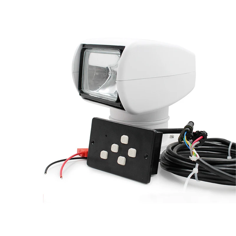 

360 Degree Remote Control Search Marine Searchlight 100W Spot Headlight Searching Light For Boats TRUCK SUV BOAT Halogen Bulbs