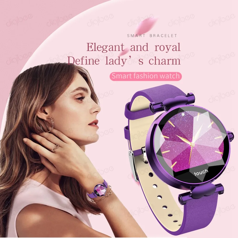 

Lady's Woman Female Menstrual Cycle Smart Bracelet Watch IP67 Waterproof Sports Band Fitness Blood Pressure Heart Rate Monitor
