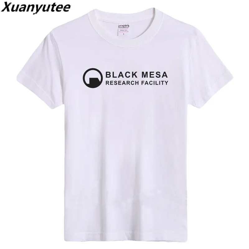 

Xuanyutee BLACK MESA RESEARCH FACILITY Men Short SleeveT-shirt Summer Game Fan O-neck Cotton Print Tee Shirt Homme Drop Shipping