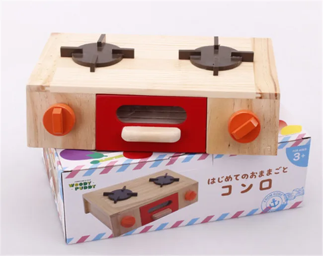 

New wooden toy Kitchen toy set Simulation Gas stoves Baby toy Free shipping