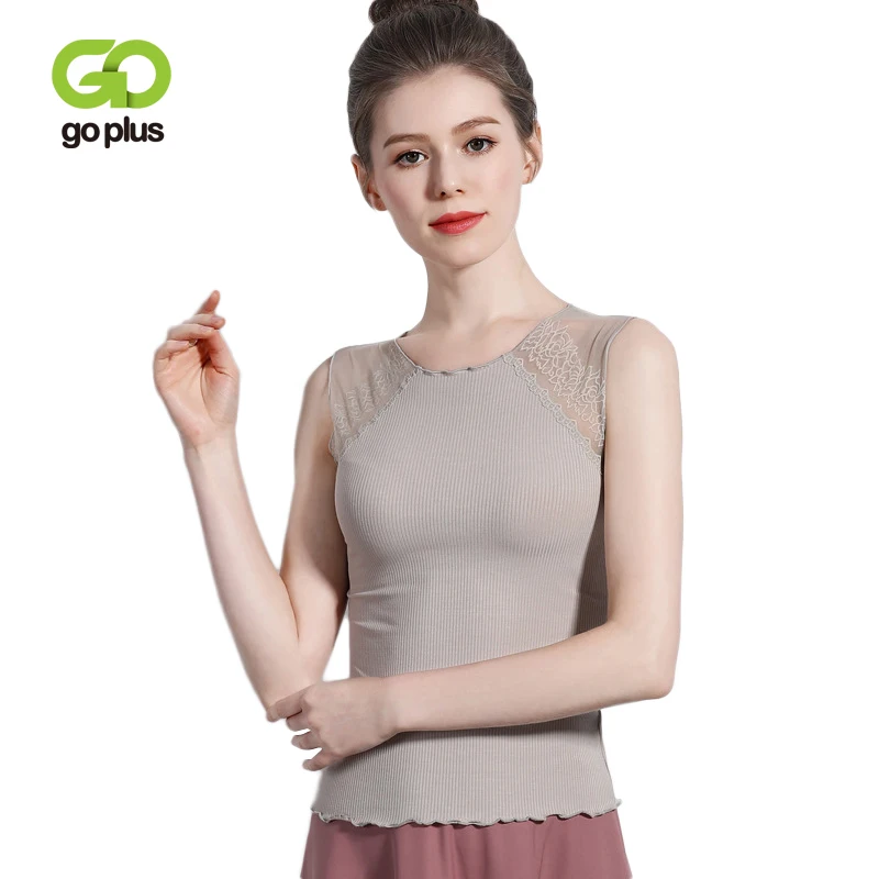 GOPLUS, мягкие, хлопковые, сексуальные, кружевные топы, женские, камзол, без рукавов, базовый жилет, женская, повседневная, летняя, эластичная, Тонкая блузка, Женский Топ